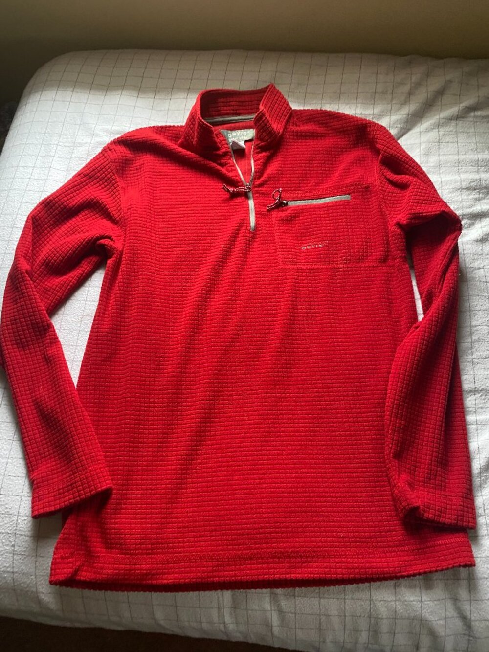 Orvis Trout Bum Fishing Fleece 1/4 zip pullover Men's Sizer Medium